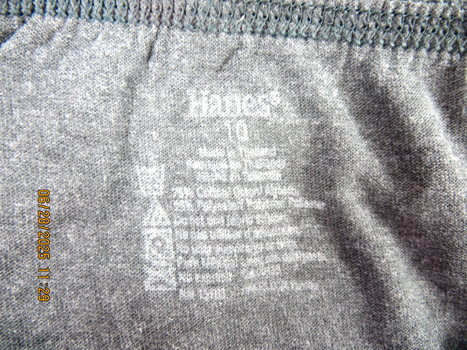 HANES SZ 10 NWOT 100% Cotton Set of 5 PCS Thin Lightweight Panties Underwear