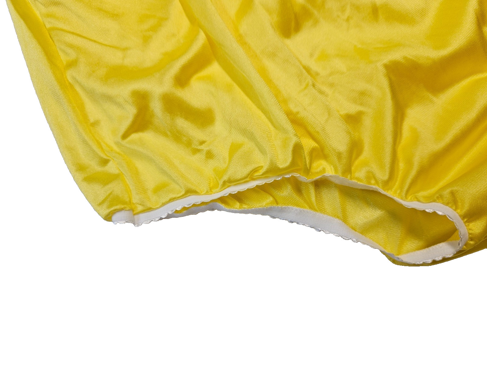 SUNSHINE YELLOW Nylon Tricot NO LACE Bubble Bloomer & PANTY 2 LAYER 27-42 **