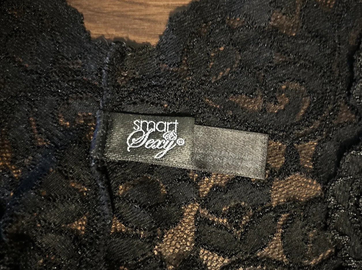 Smart and Sexy Lace Boyshort Panties Boy Short Cheekie Boyleg Black New Sz 9