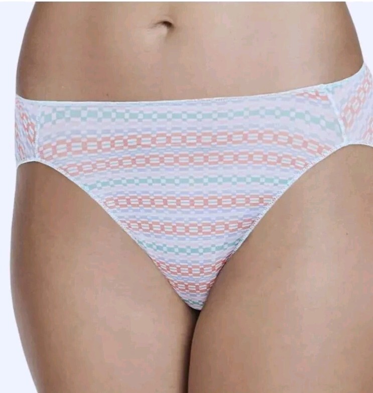 Jockey No Panty Lines Bikini Multicolor LEOPARD Panty Size 6/M #1370~NWT