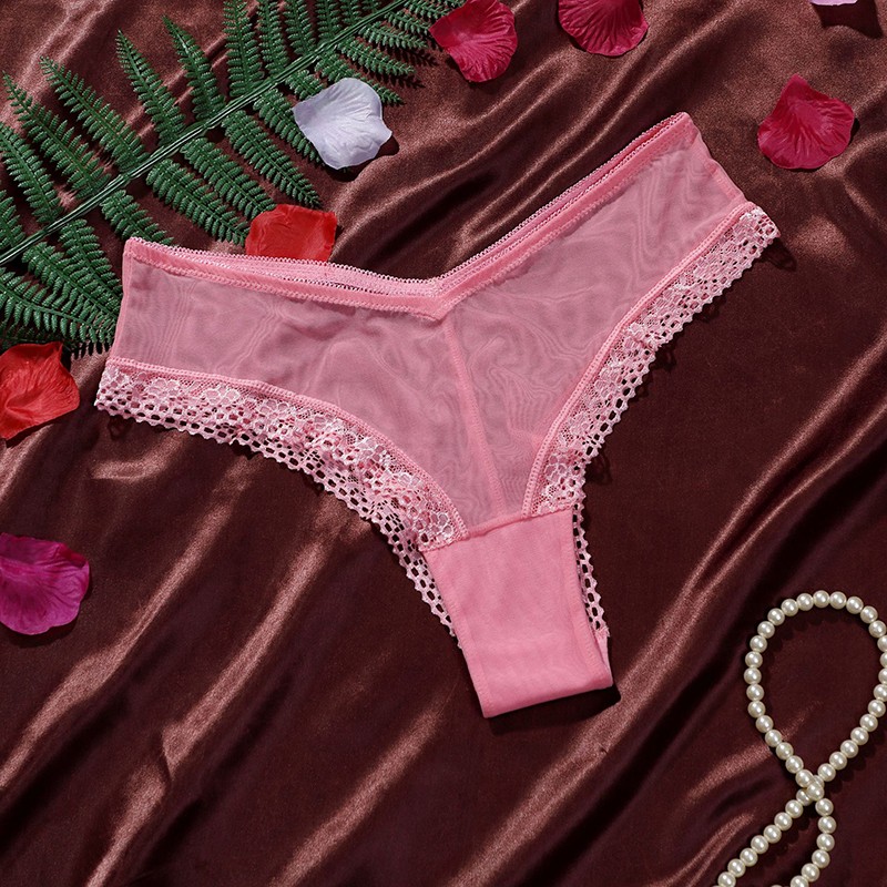 6 Pack Lot Sexy Womens See Through Sheer Panties Underwear V cut Briefs Lingerie