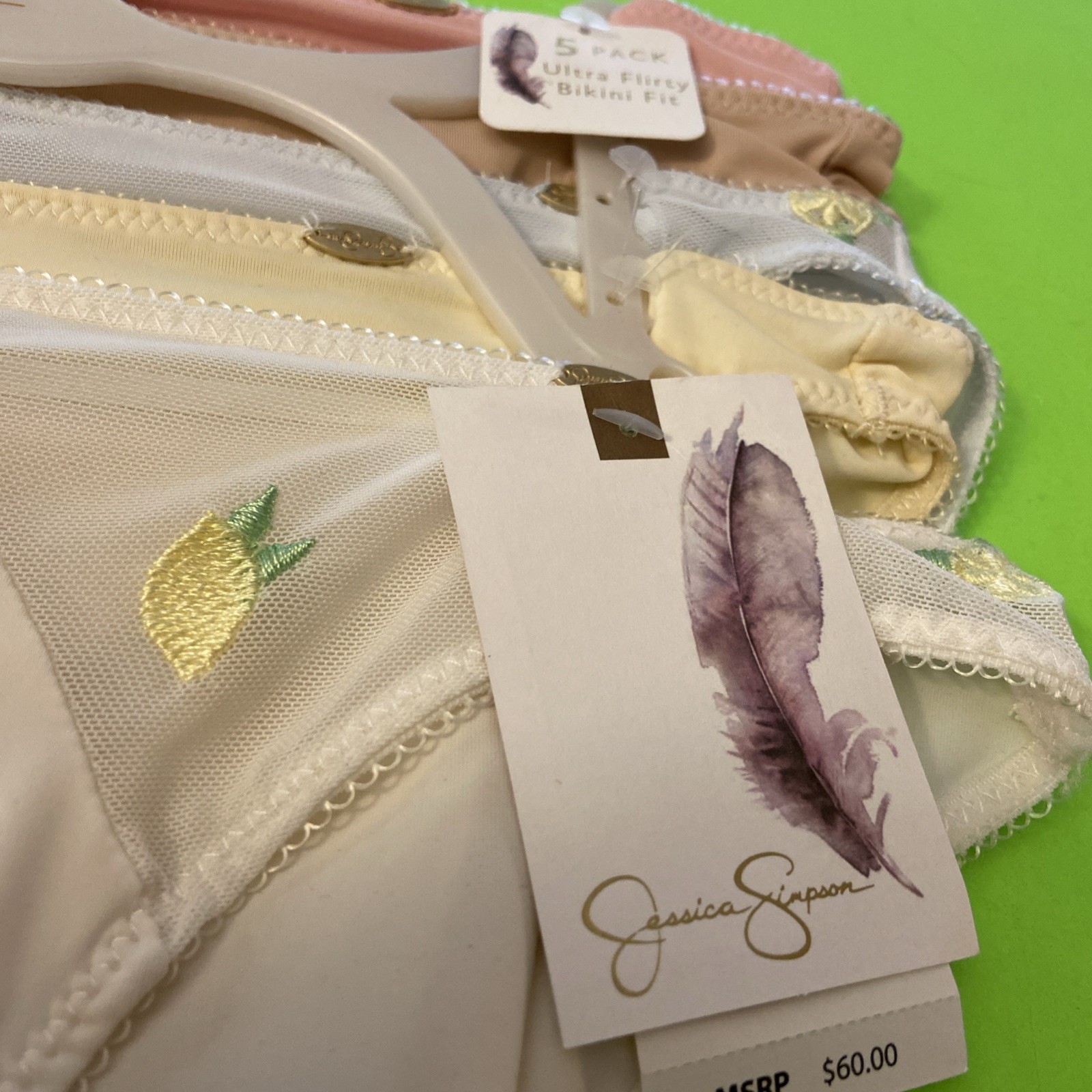 Jessica Simpson Set Of 5 ! Assorted Pastel Color Bikinis / MEDIUM / MSRP $60
