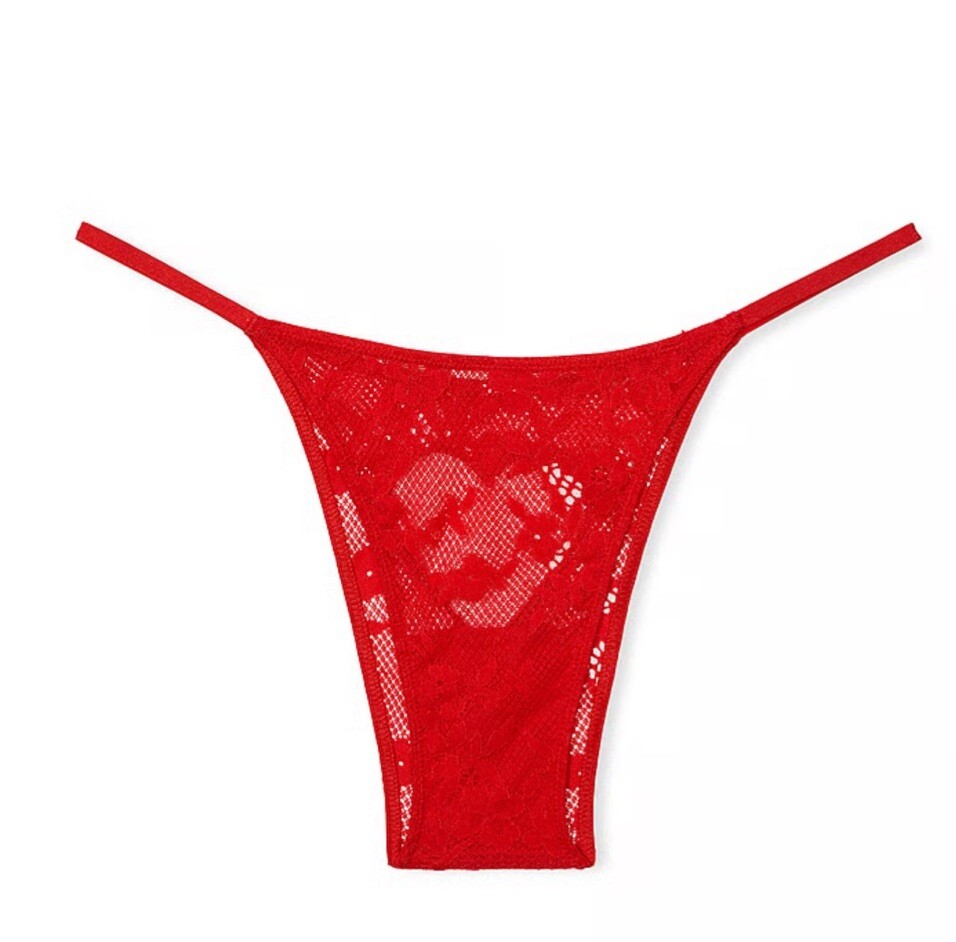 NEW Victoria’s Secret Dream Angels Valentine’s Bling Heart Red Panty Size S