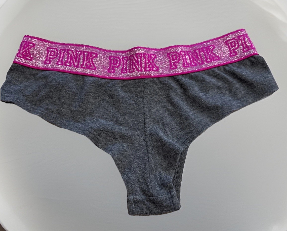 Victoria’s Secret PINK Glitter Panty Black Women’s Small 2017