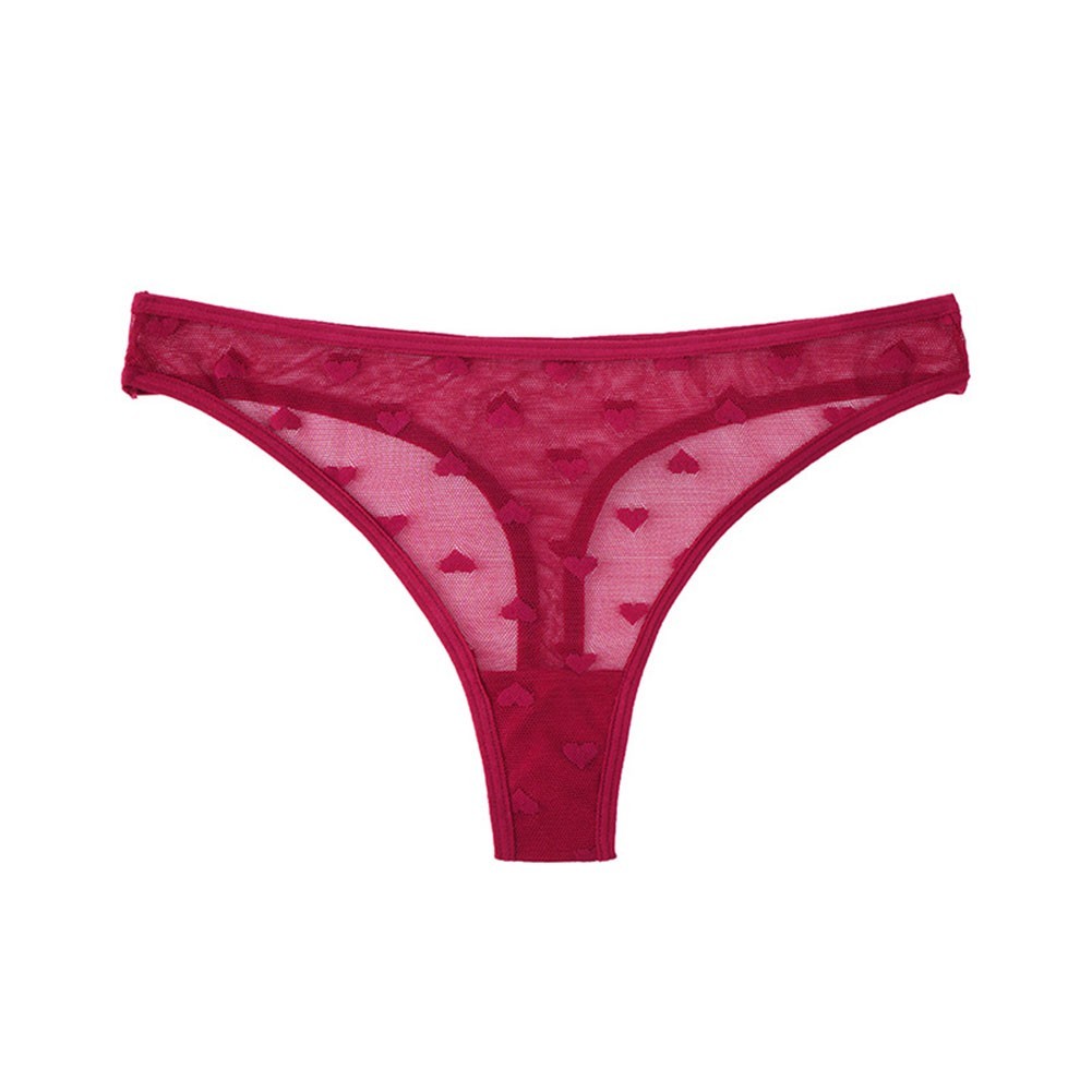 Men’s Heart Shape Print Underpants Polyester Regular Length Moderate Stretch