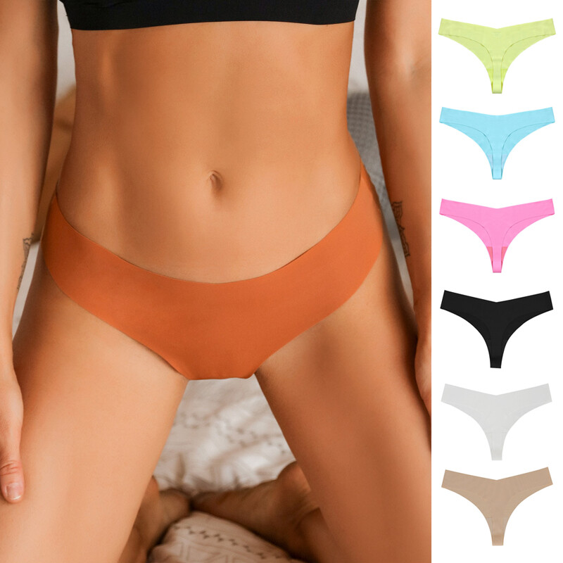 Women Sexy G String Lingerie Low Waist Thongs Seamless Panties Brief Underwear