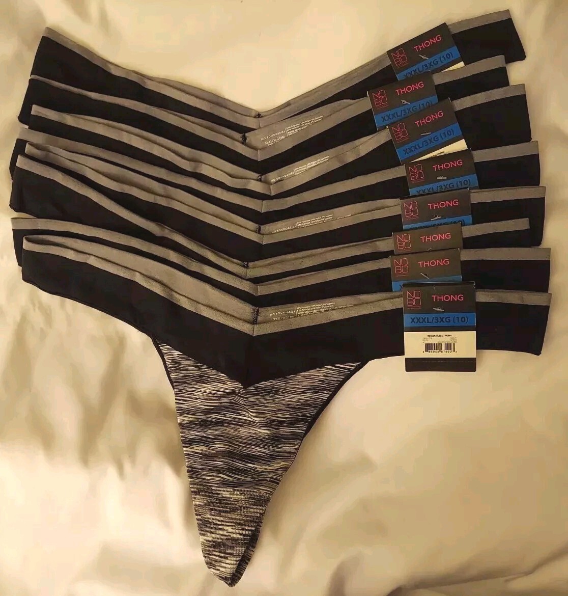 No Boundaries NOBO Microfiber Thong Panties Underwear Size XS/S/M/L/XL/2XL/3XL