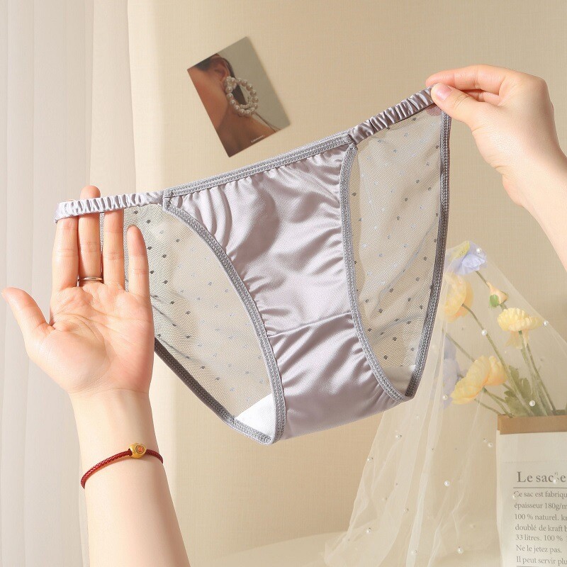 1/5 Pack Lot Womens Satin Silky Panties Underwear Sheer See Through String Brief