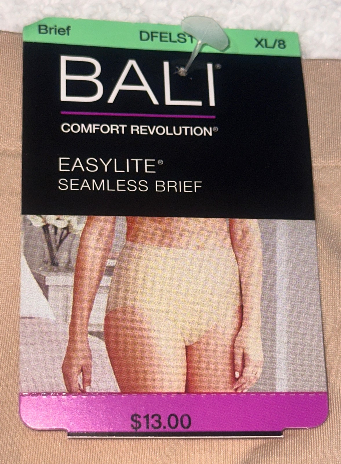 BALI Comfort Revolution Easylite Seamless Nude Brief Panty Womens M 6 L 7 XL 8