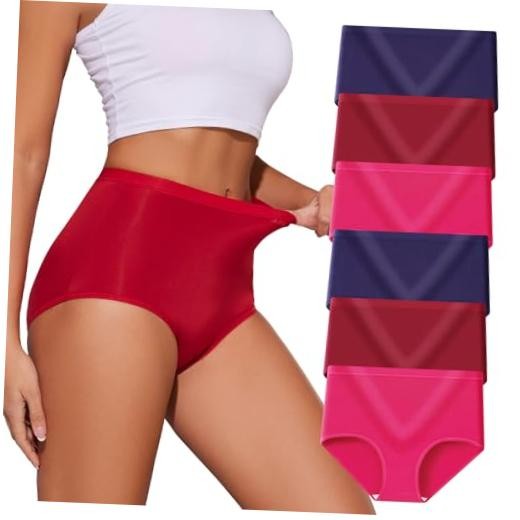 Womens Underwear Pack,C Section Large 6pack-3color-royal Blue,burgundy,rosy Red