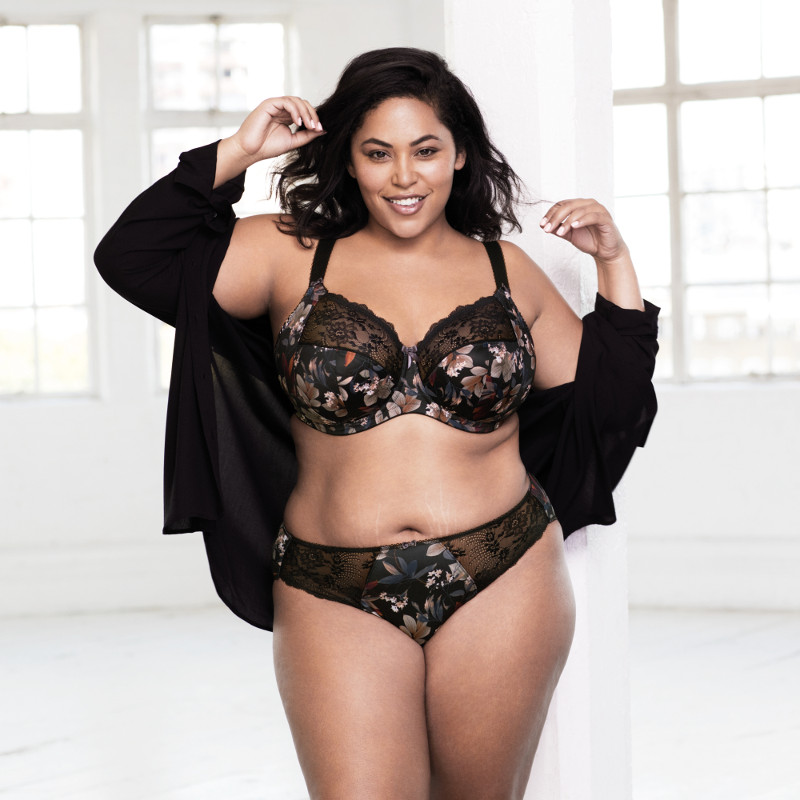 Elomi Morgan Brief Panty #EL4115 Sizes M-4XL Midnight Garden Print New w/ tags
