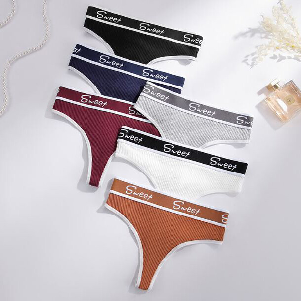 6 Packs Lot Women’s Cotton Panties Thongs G string Bikini Briefs Sexy Lingeries