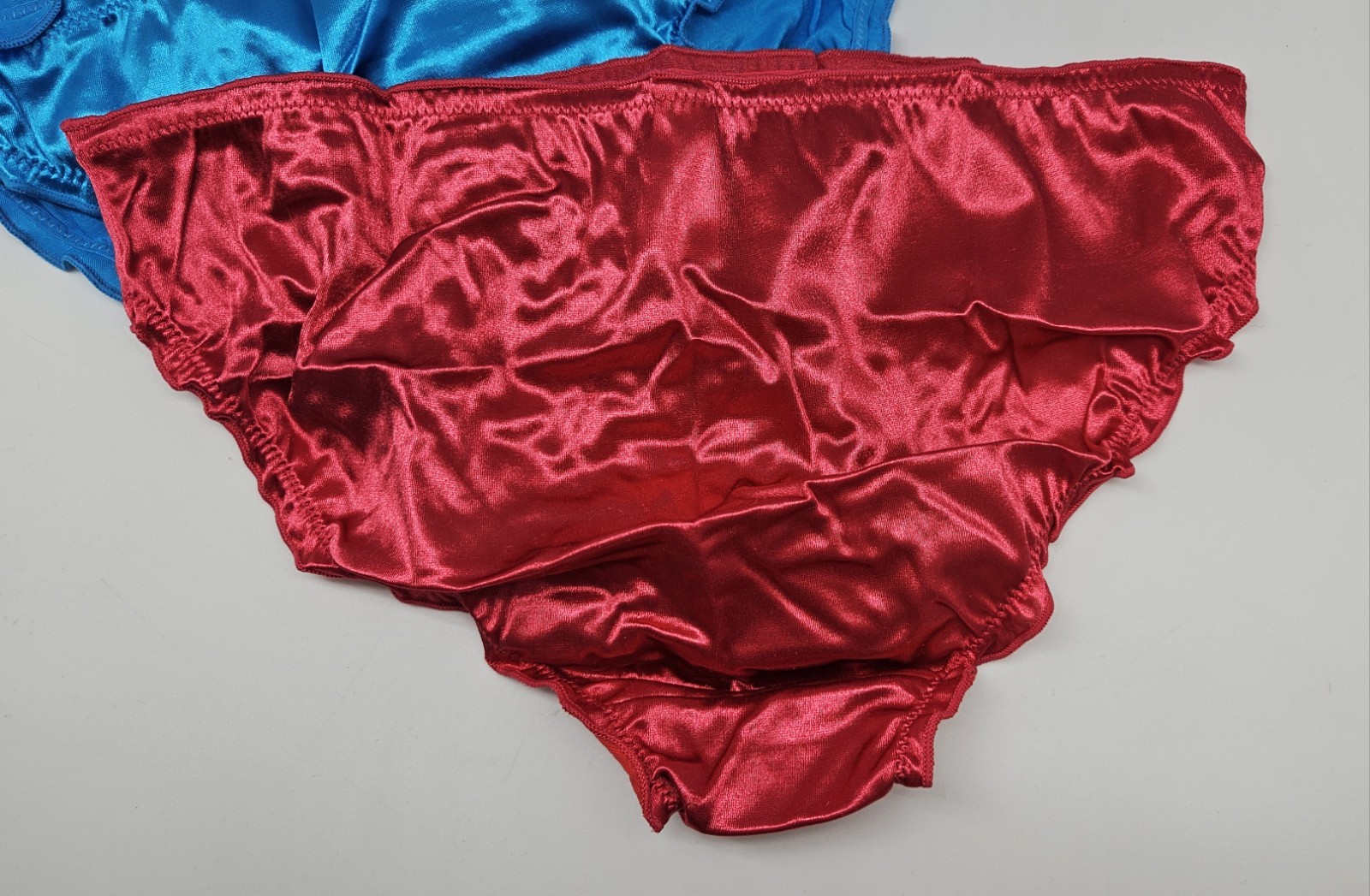 5 Pack Satin Silky Stretch Bikini Women’s S M L XL Blue Green Purple Gray Red
