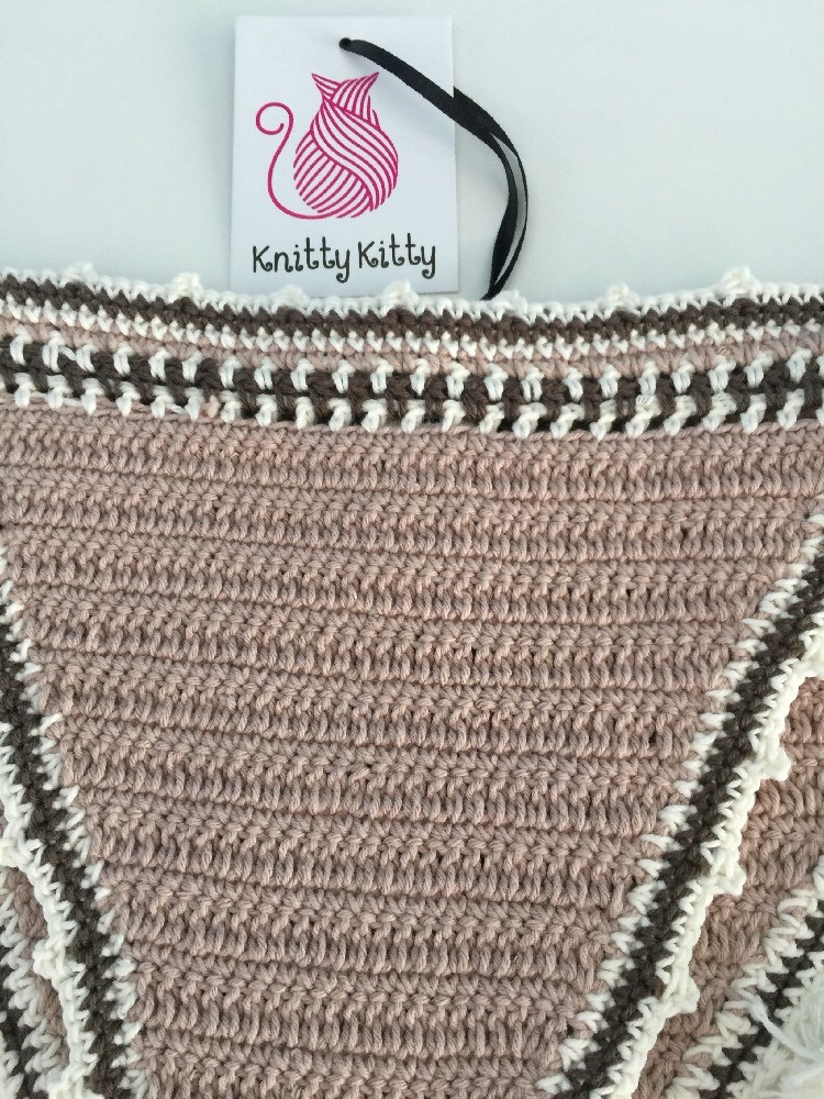 Knitty Kitty Knitimates Knit Crochet Tan Side Tassle Bikini Panty Medium NWT
