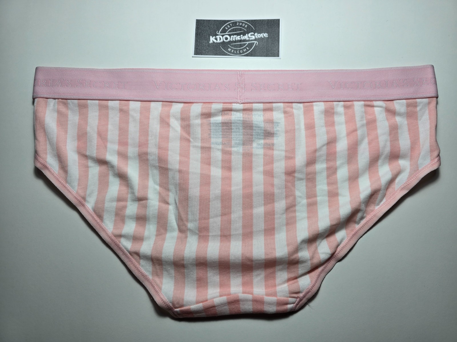 M Victoria’s Secret Cotton Hiphugger Hipster Panties Iconic Pink Stripe NWT