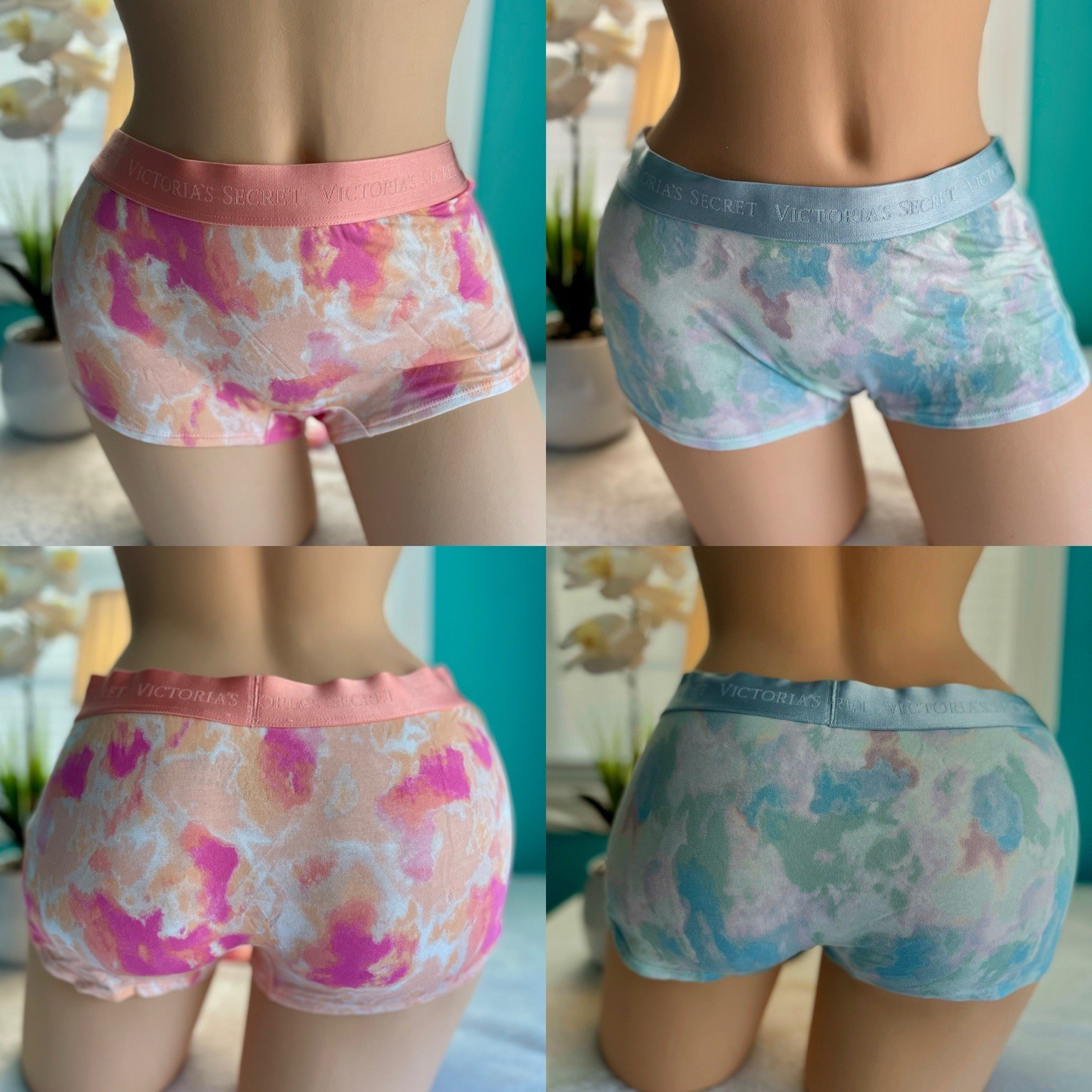 Lot of 2 NWT Victorias Secret PINK Size XL Logo Boyshorts Boy Shorts Panties