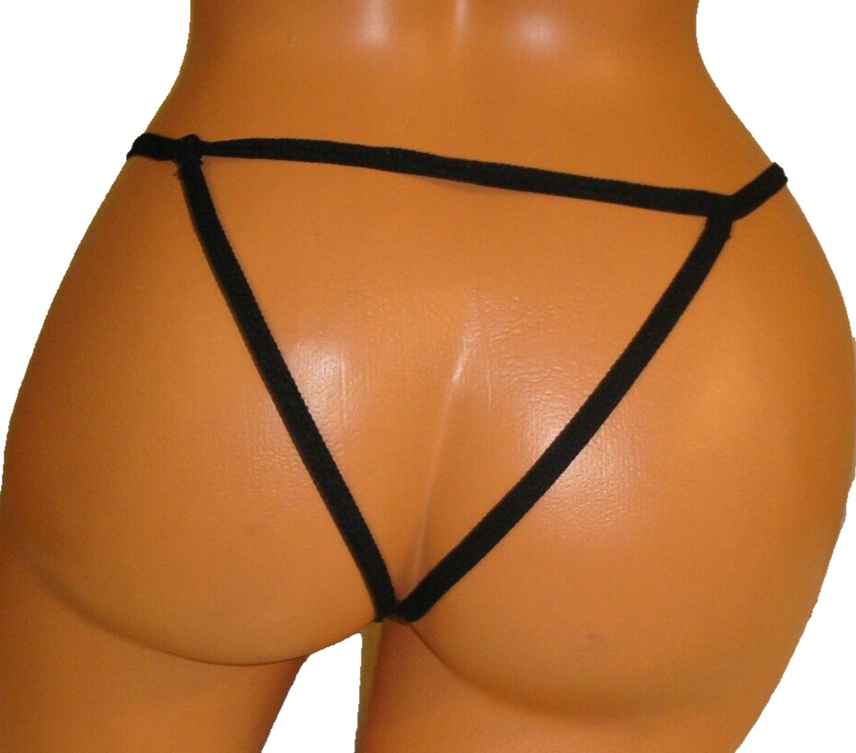 Panties Lingerie I Love My Boyfriend Black Crotchless XL Adult Gift