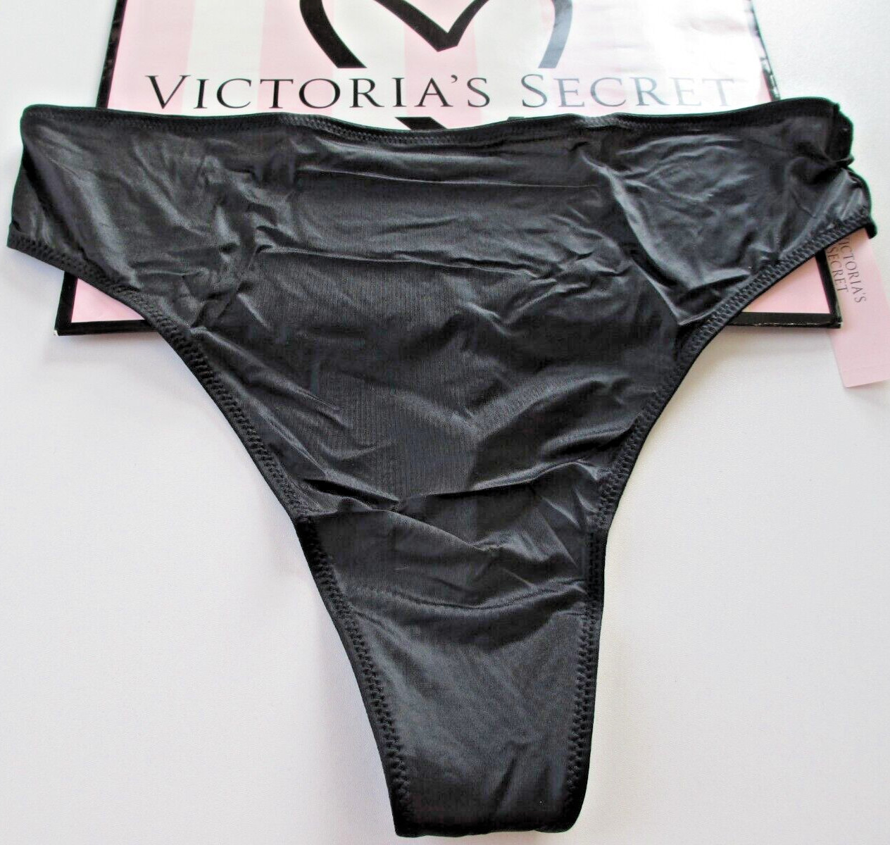 VICTORIA’S SECRET VERY SEXY High Waist Strappy Back Thong Panty S M L XL Black