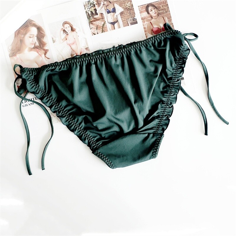 Women Lace Triangle Briefs Tie Side Sparkly Star Panties Panty Plus Size