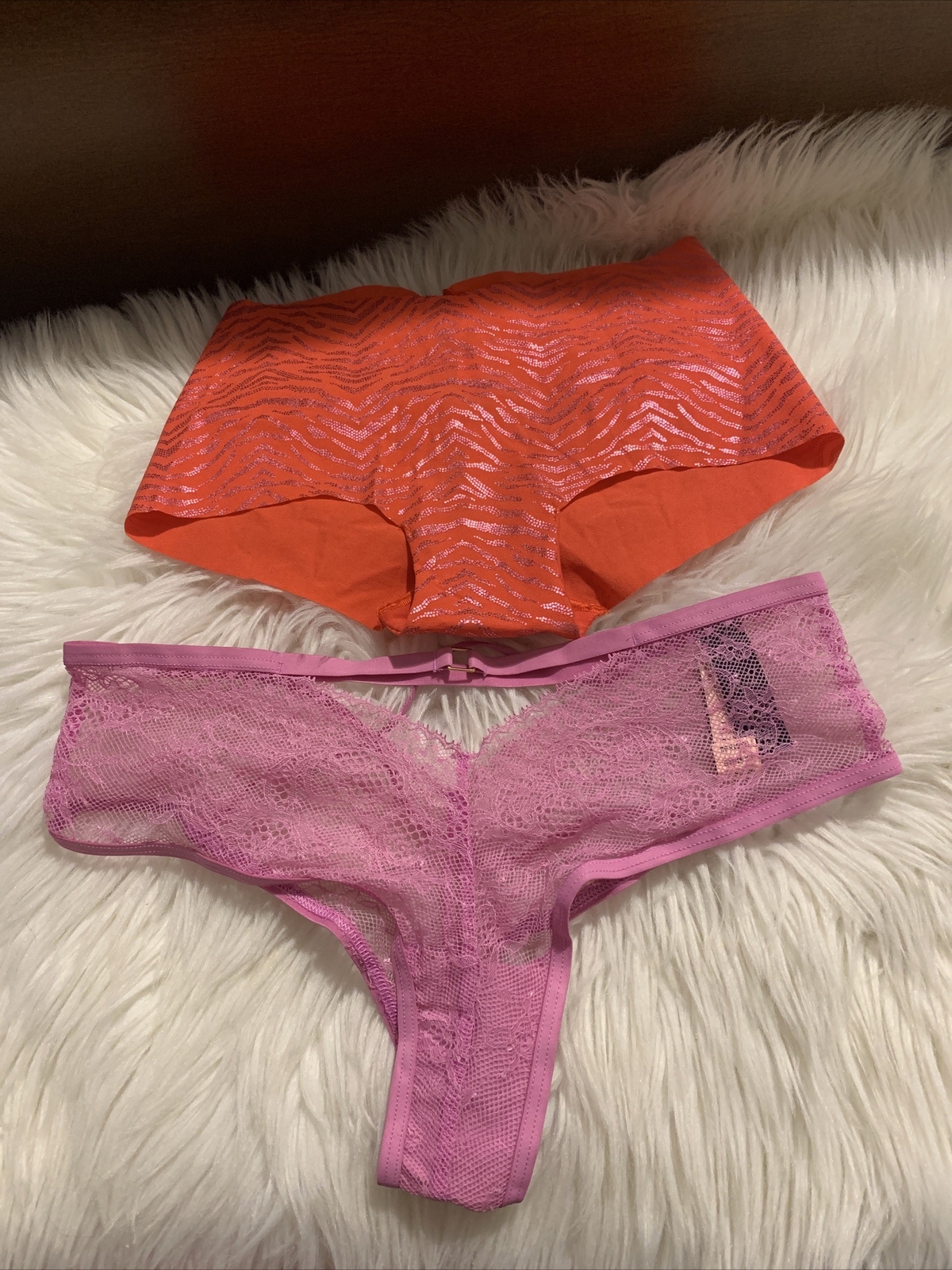 victoria’s secret panties Lot XS Cheeky Boy shorts Pink Red NWT Sexy