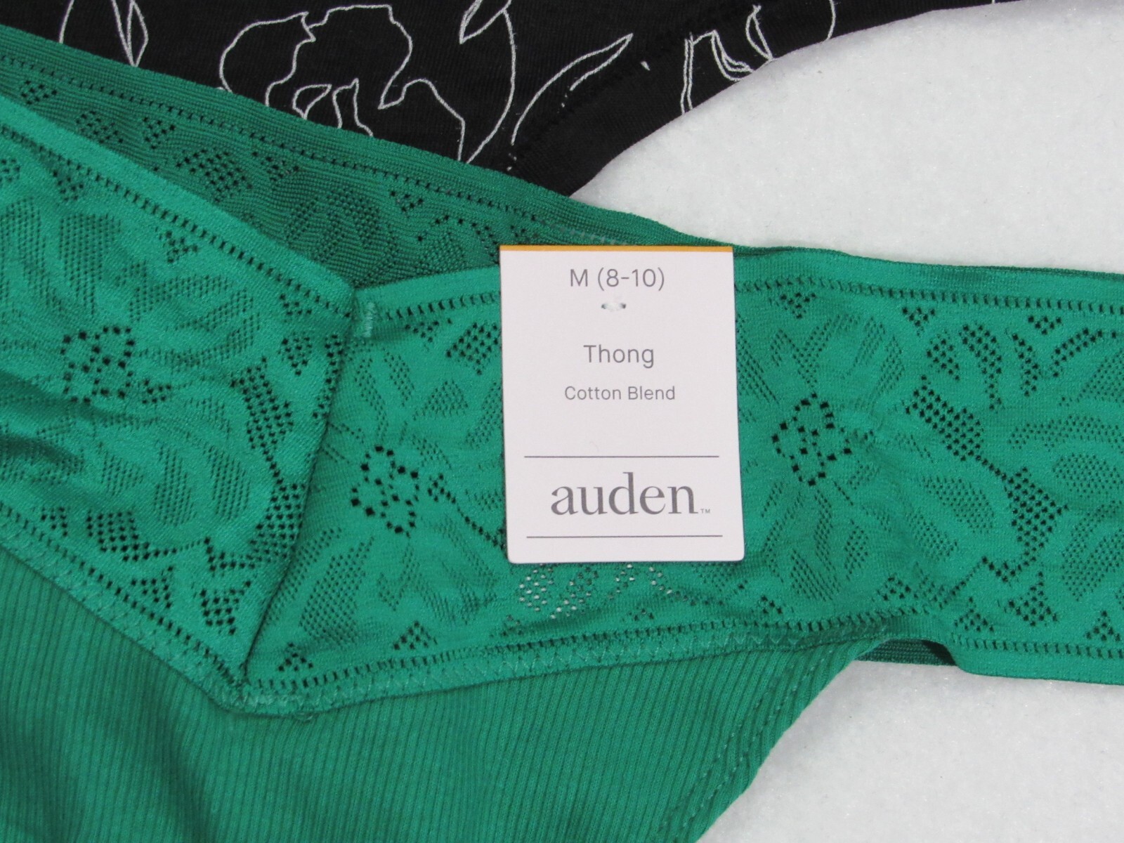 Auden Women’s Variety Thong 2 Pack Panties Size Medium 8-10