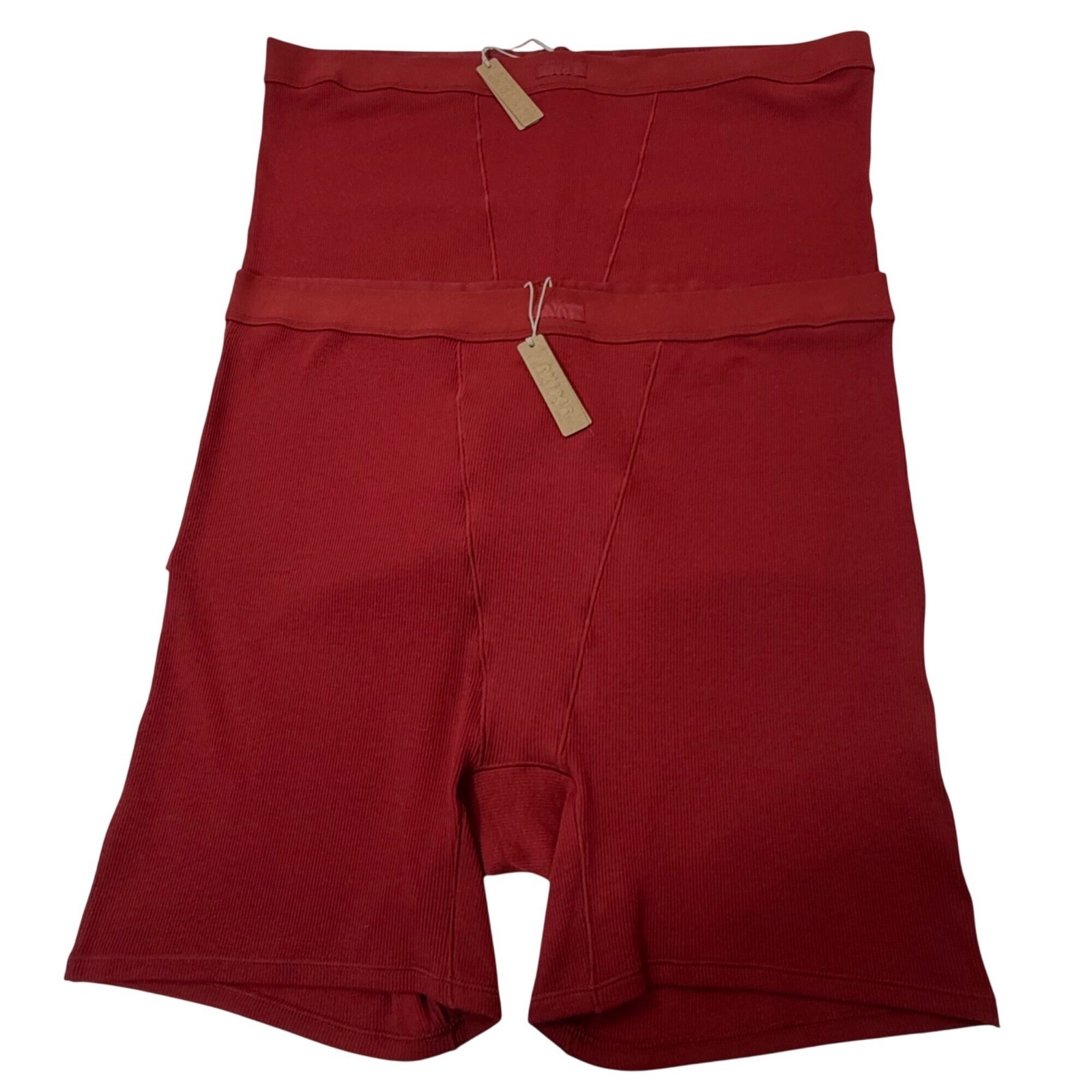 SKIMS Cotton Rib Boxer Shorts Lot of 2 Brick 4X