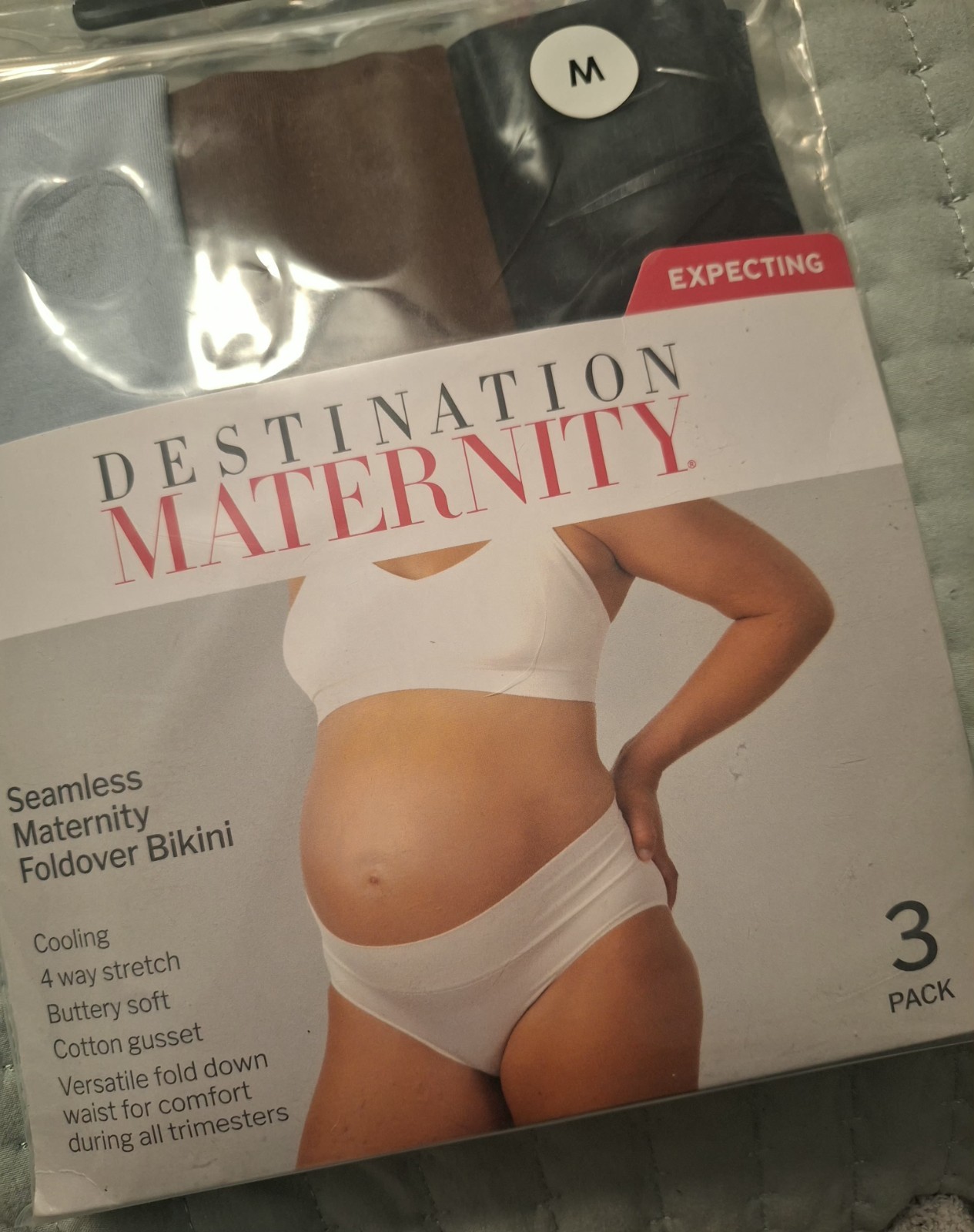 Destination Maternity Seamless Bikini Womens Size Med Cooling Buttery Soft- NEW