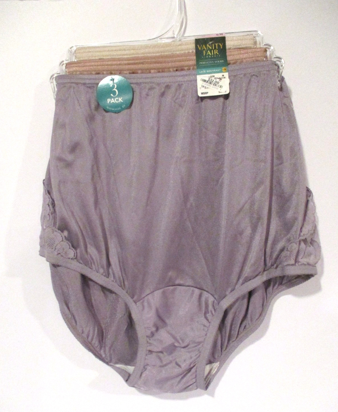 Vanity Fair brief panties 3 pair Perfectly Yours Lace Nouveau size 6/M