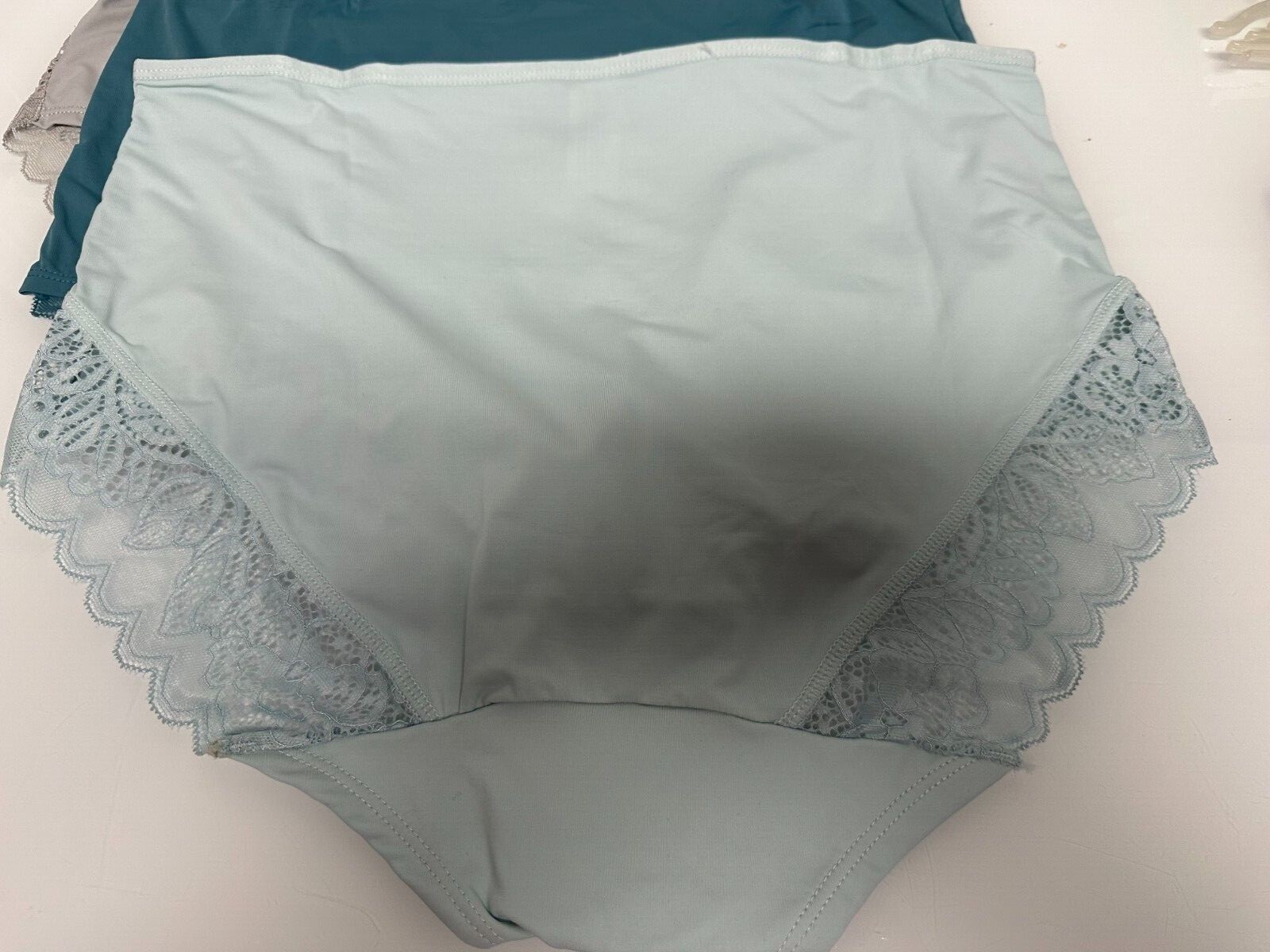 Secret Treasure Nylon Ladies 3 pack Brief Panties Full Figure Size 10-13 New CZ