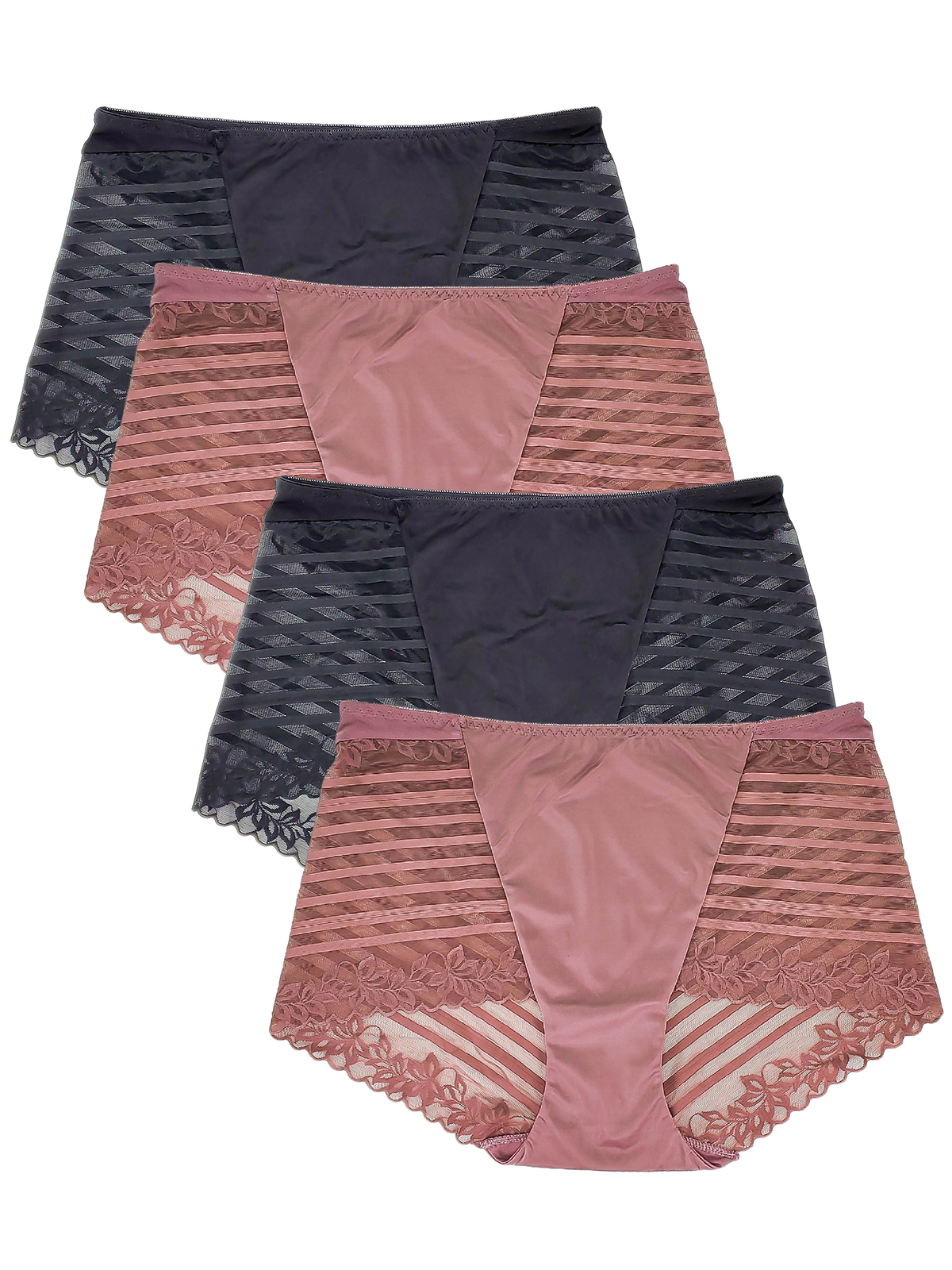 B2BODY Lace Boy Shorts Women’s Sexy Panties Small to Plus Size Multi-Pack