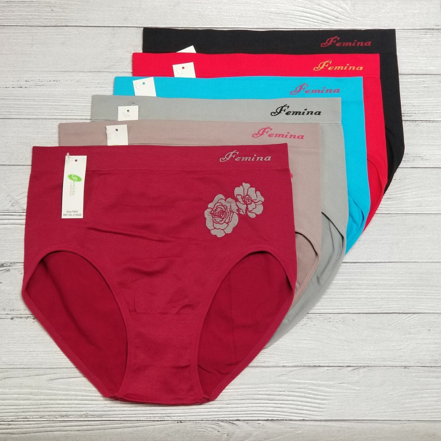 6 12 Pack Women Seamless High Rise Full Coverage Nylon Panty Underwear One Size