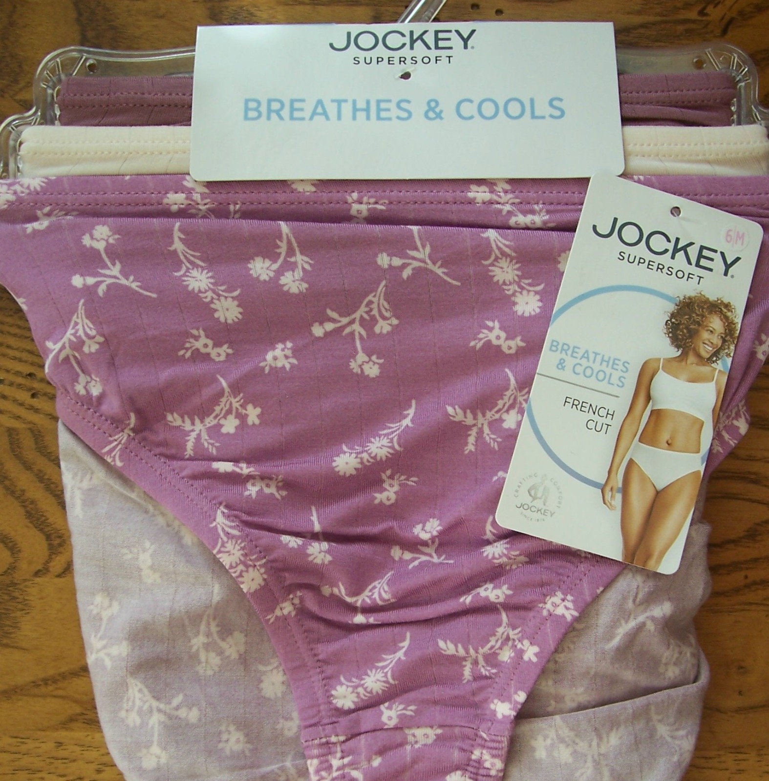 3 JOCKEY Supersoft Breathes & Cools French Cut Panties Size 6 / 7 / 9 / 10 NEW