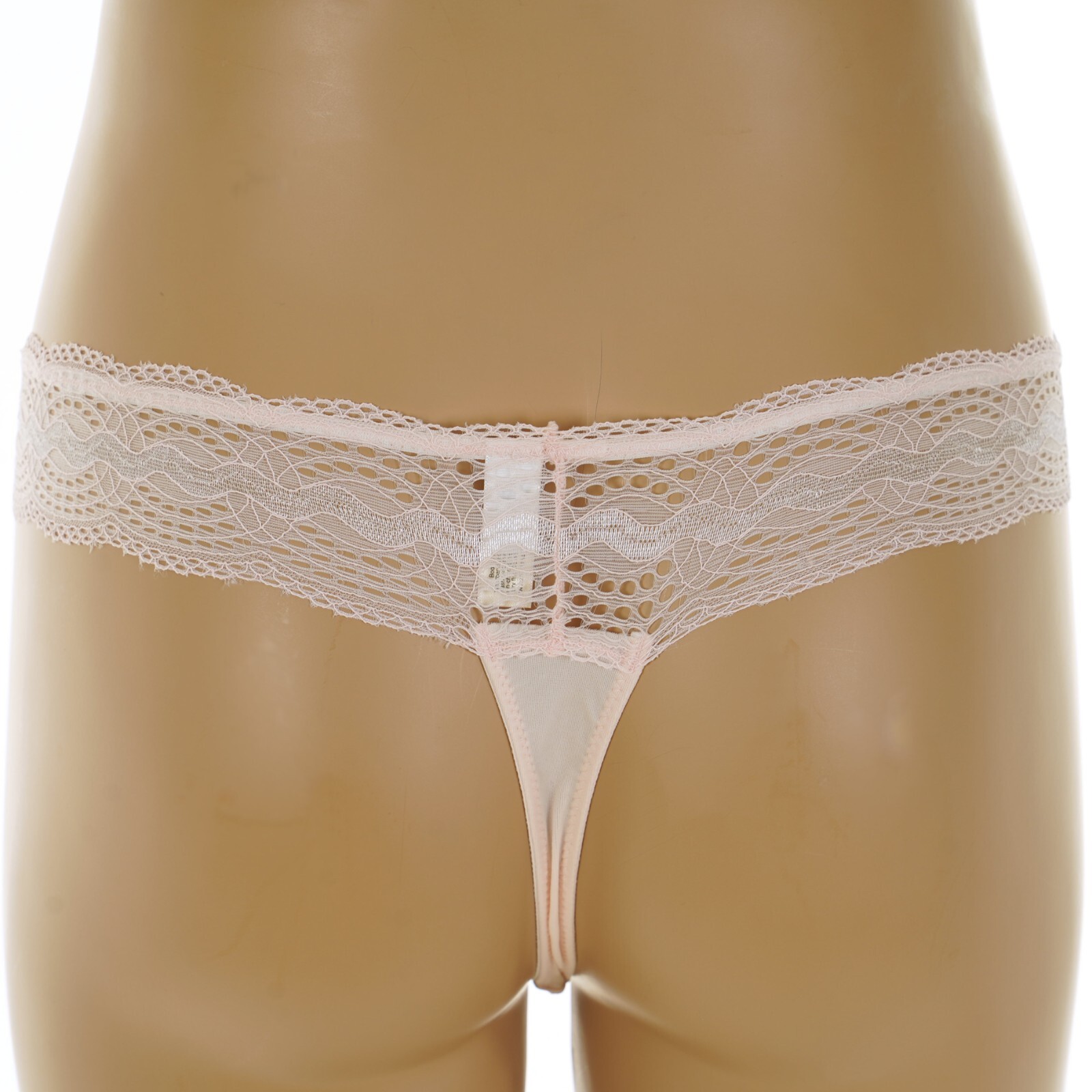 SO INTIMATES Junior’s Size 3-5 SMALL Lace Waistband LIGHT PINK THONG Panties
