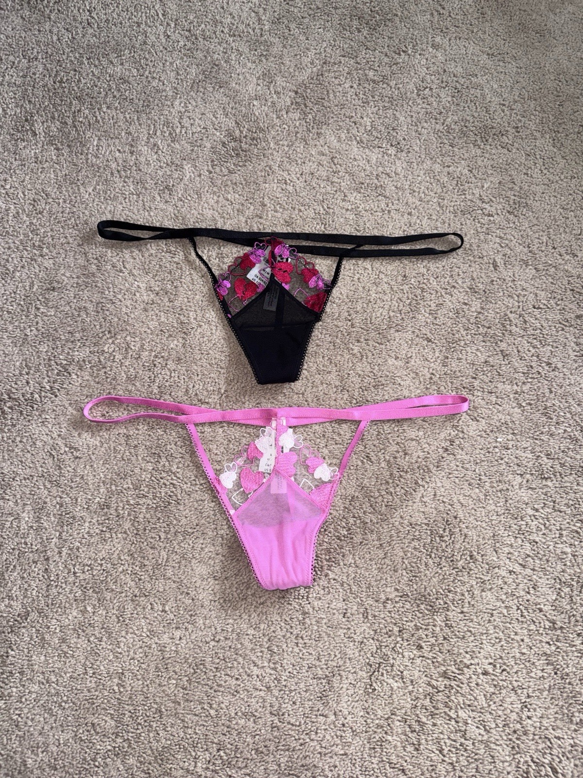 Lot Of 2 Victoria Secret V-String Panties Size Small Brand New With Tags