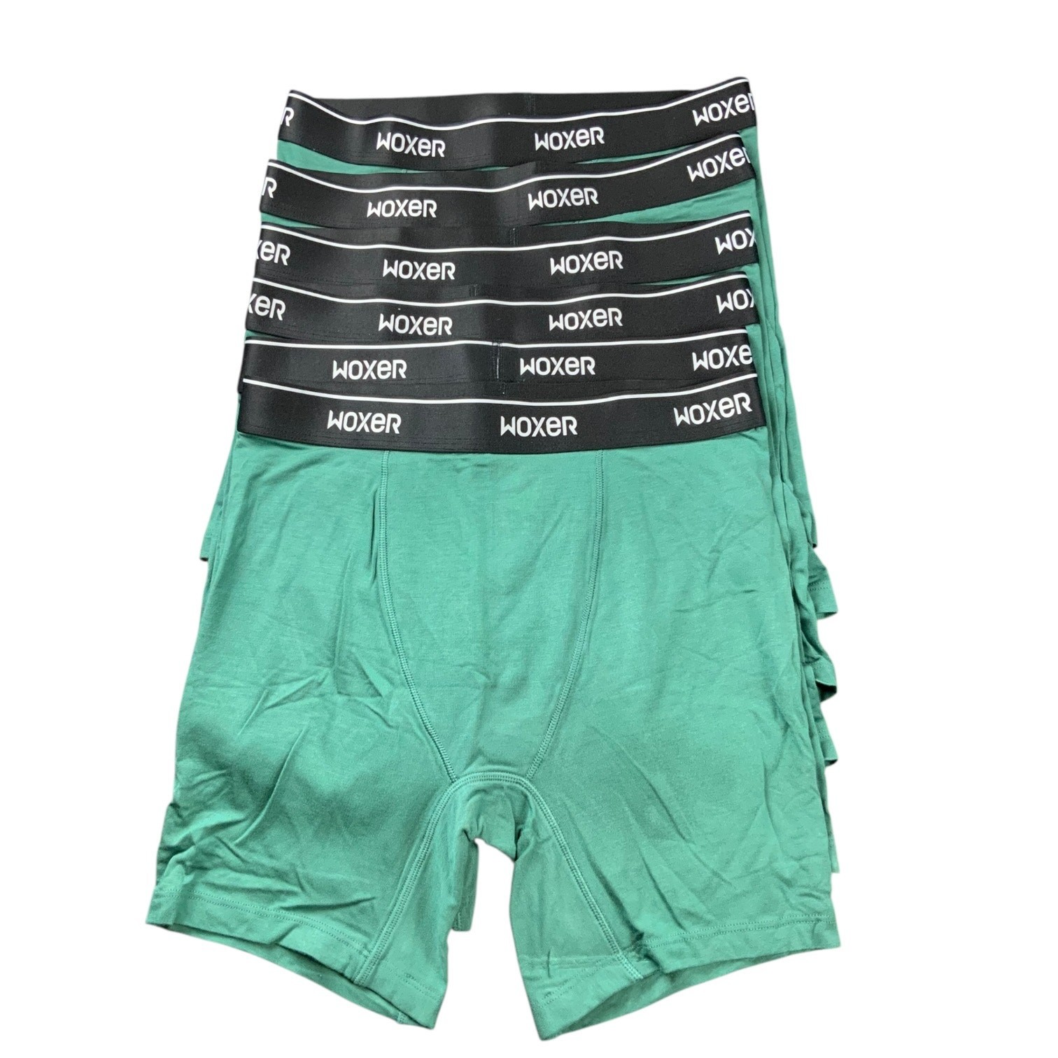 Woxer Baller High Waisted Boxer Briefs 6 Pack Medium Jade Green NWOT Modal