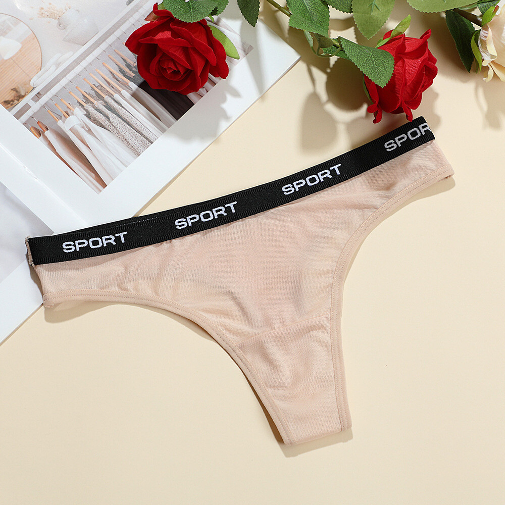 6PCS LOT Sexy Womens See Through Mesh Sheer Panties Thongs G string Underwear
