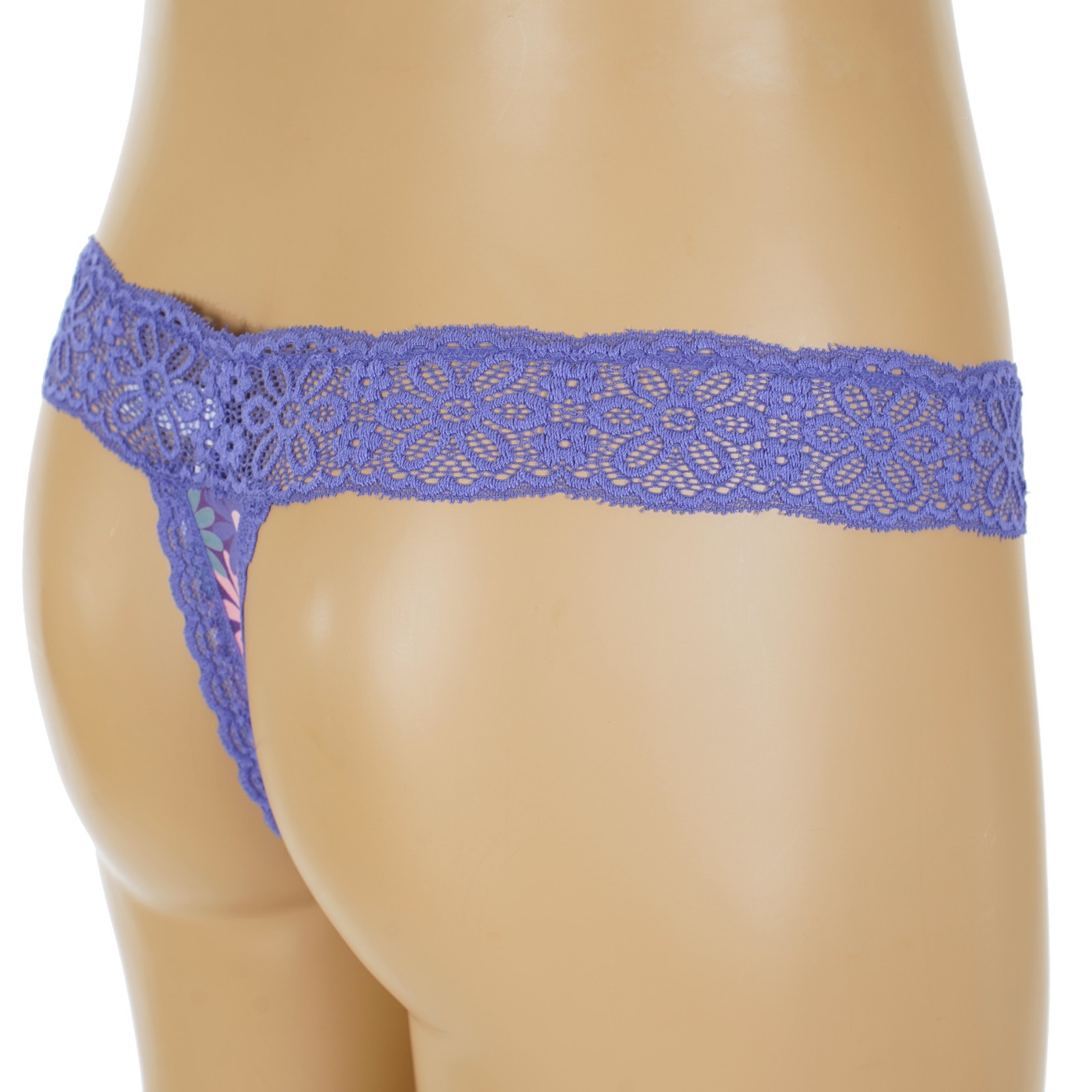 SO Junior’s Size 11-13 LARGE Purple LACE Daisy Flowers THONG PANTY #SO83-010