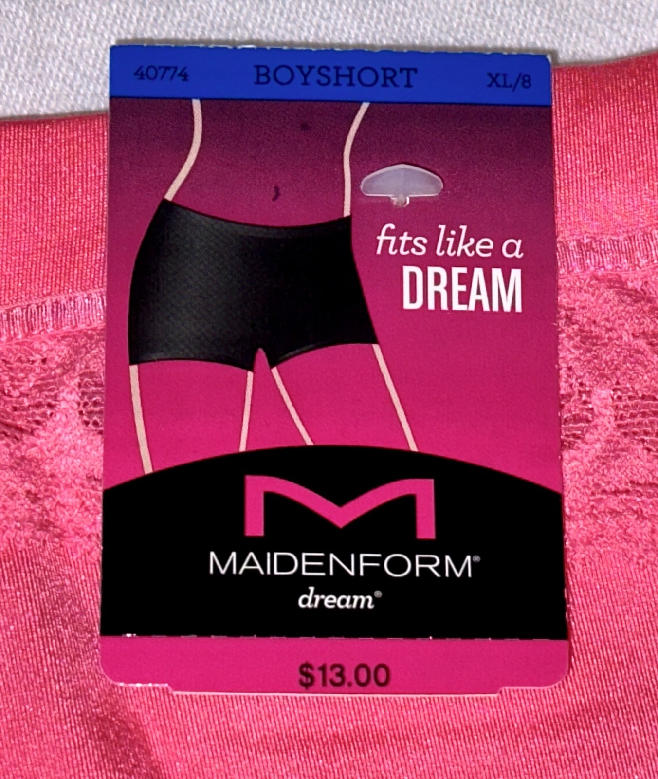 MAIDENFORM Dream Microfiber Coral Lace Inset Boyshort Panty Womens Sz XL 8