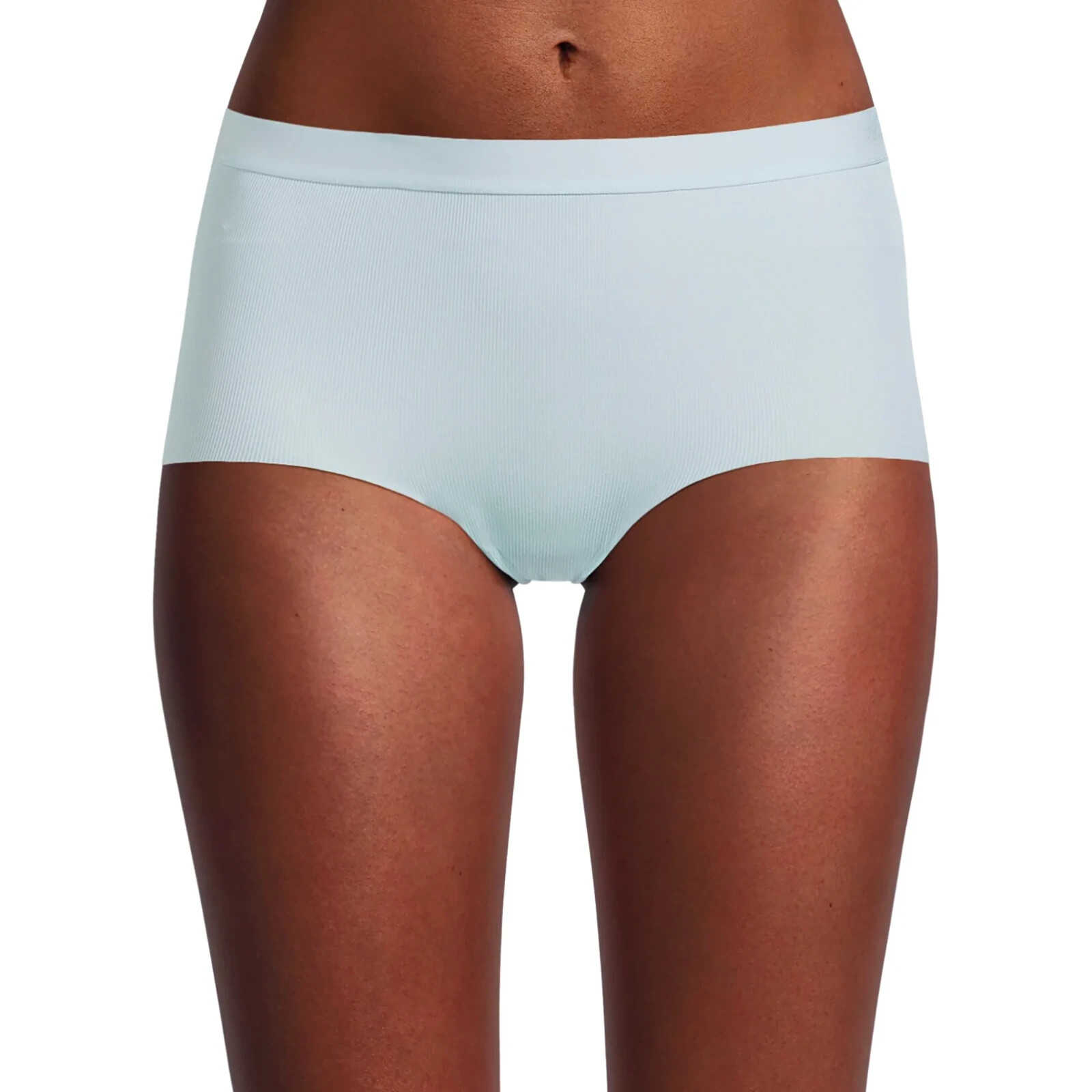 No Boundaries Women’s Micro Rib Cut Brief Panties Size LARGE Water Blue