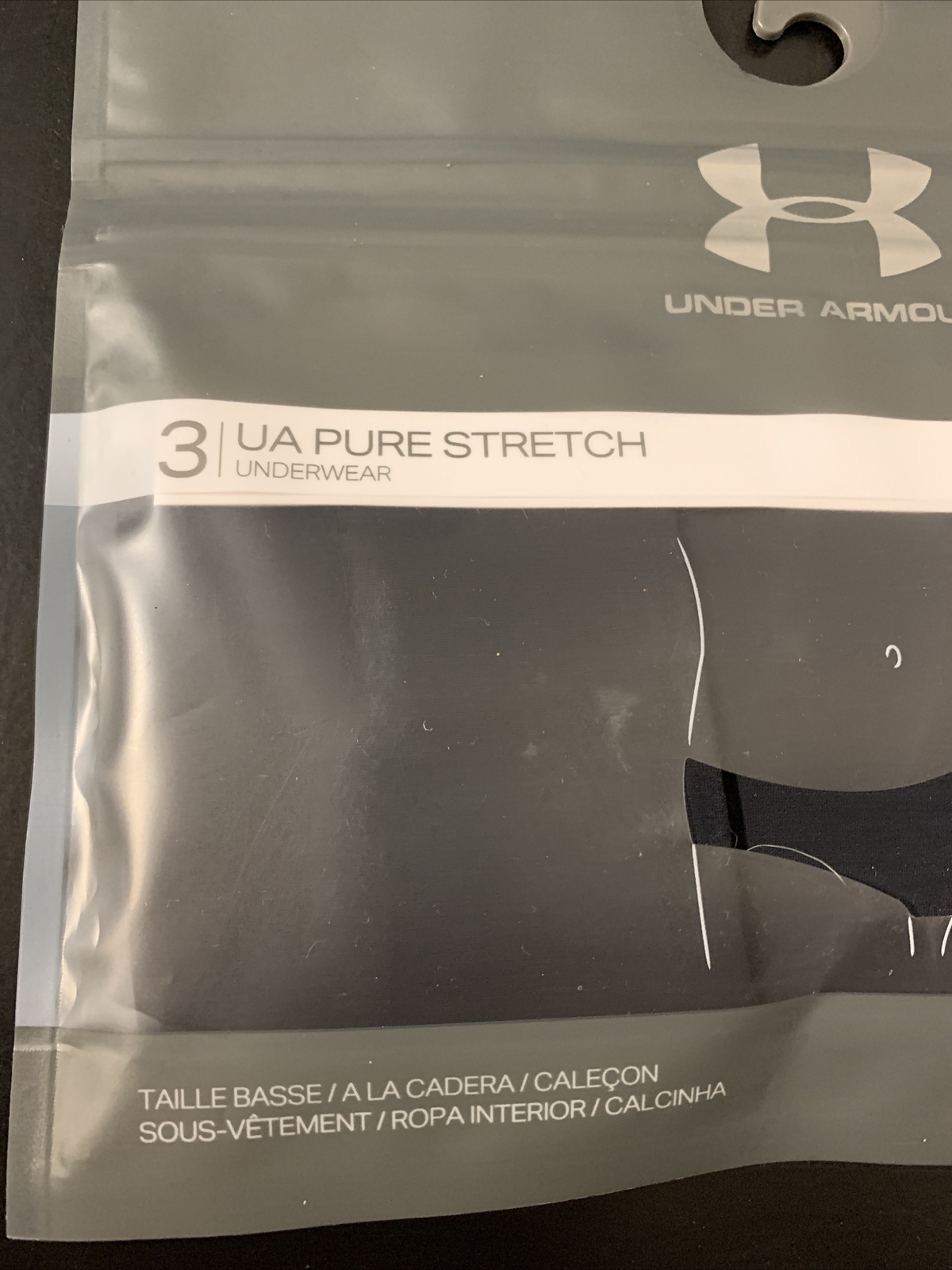 Under Armour Women’s UA Pure Stretch Hipster Underwear Pantie 3-Pack Black- XS