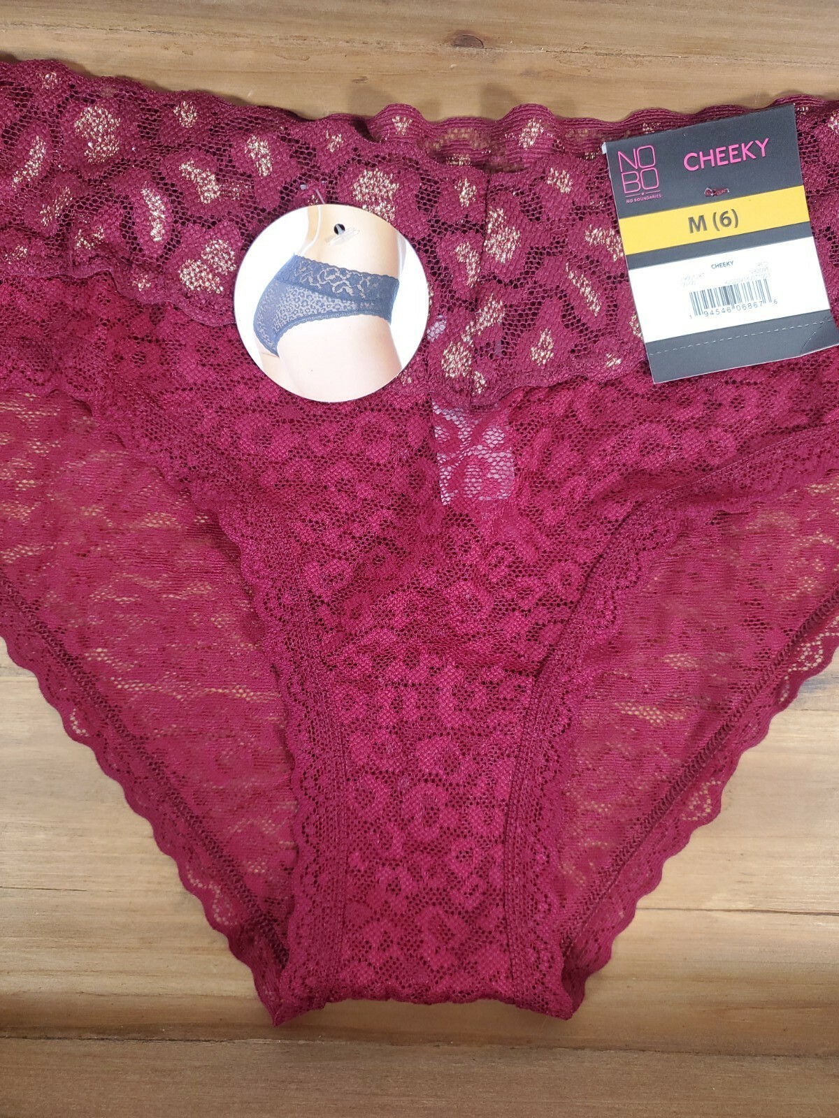Lace CHEEKY Sexy Panties Underwear BURGANDY No Boundaries Multiple Sizes