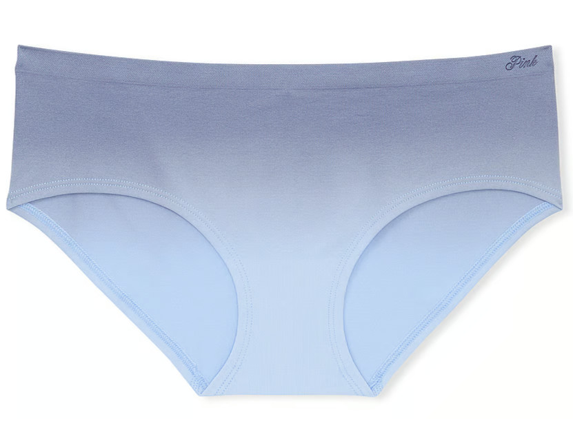 M Soft Blue Dip Dye Seamless Victorias Secret PINK Hipster Hiphugger Pantie