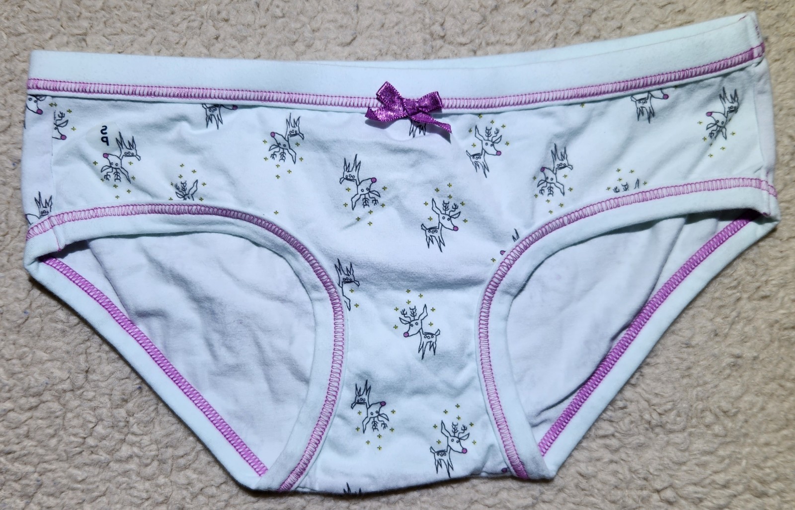 NWT AERIE Boybrief Panties Size Small Adorable Y2k Style White And Purple Bow
