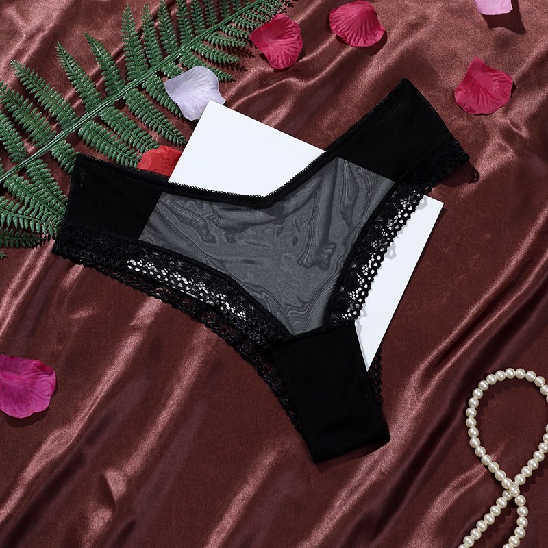 6 Pack Lot Sexy Womens See Through Sheer Panties Underwear V cut Briefs Lingerie