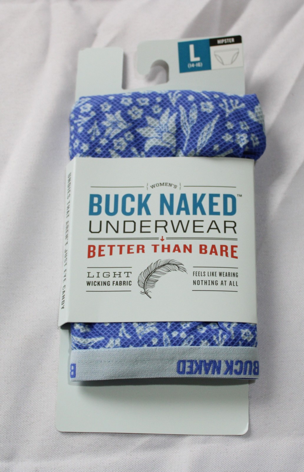 Duluth Trading Co Women’s Low Rise Buck Naked Hipster DH3 Blue Large NWT