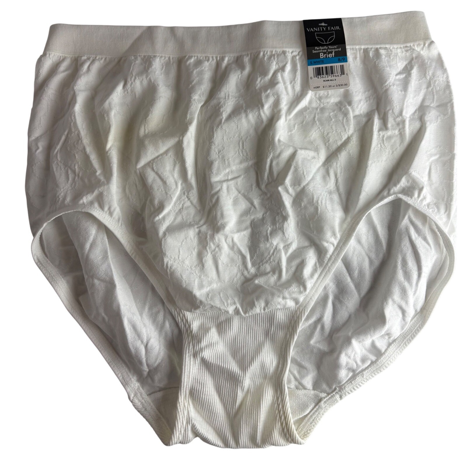 Vanity Fair Perfectly Yours Seamfree Jacquard Brief Panties Underwear Size 8/9