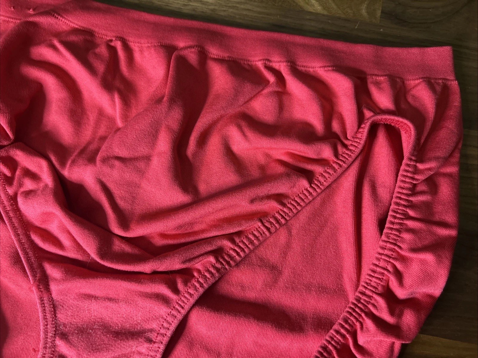 Vtg VICTORIA SECRET Red Body By Victoria Hi-Leg Panties Bikini Sz L
