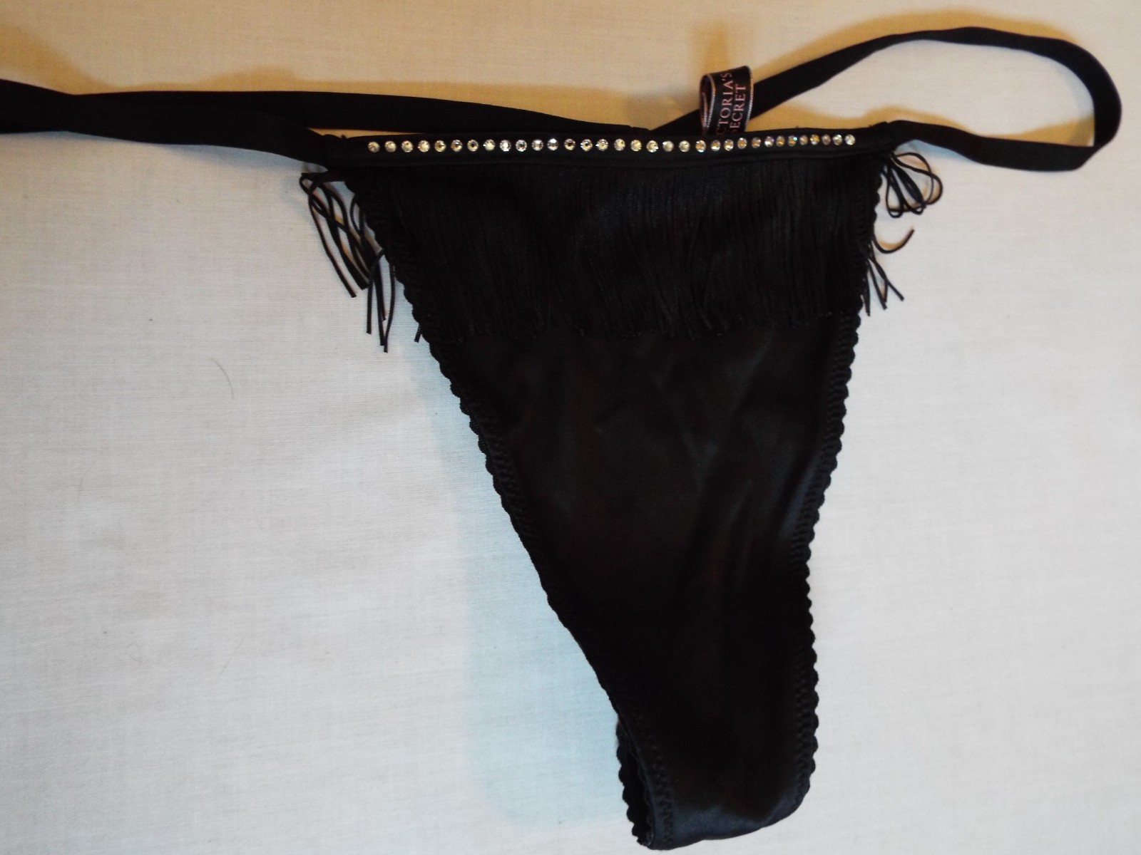 NWT Victoria’s Secret Very Sexy V-String Thong Panties XL black