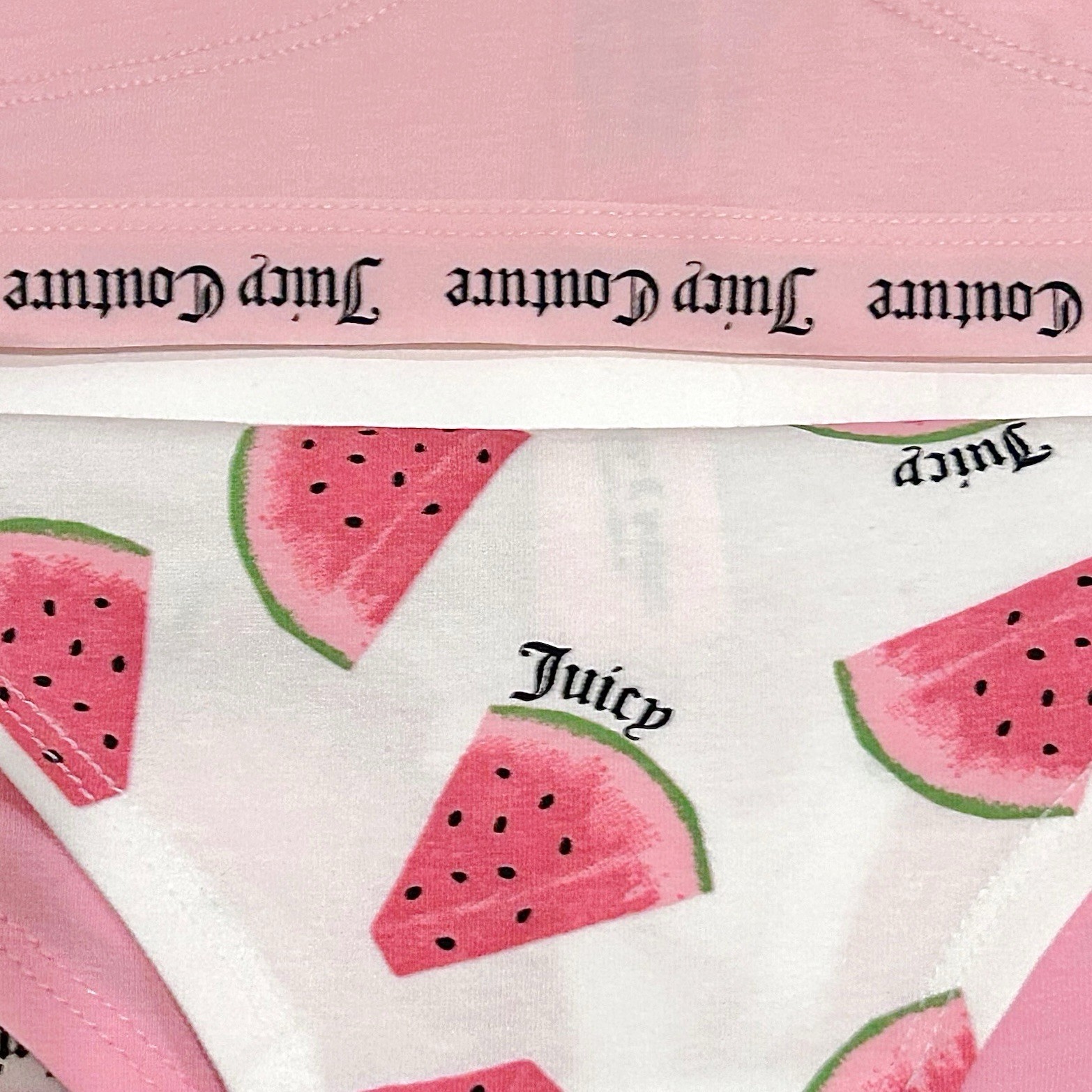 NWT Juicy Couture 7-Pack Thong Panties MED Watermelon Cherries Cotton Spandex