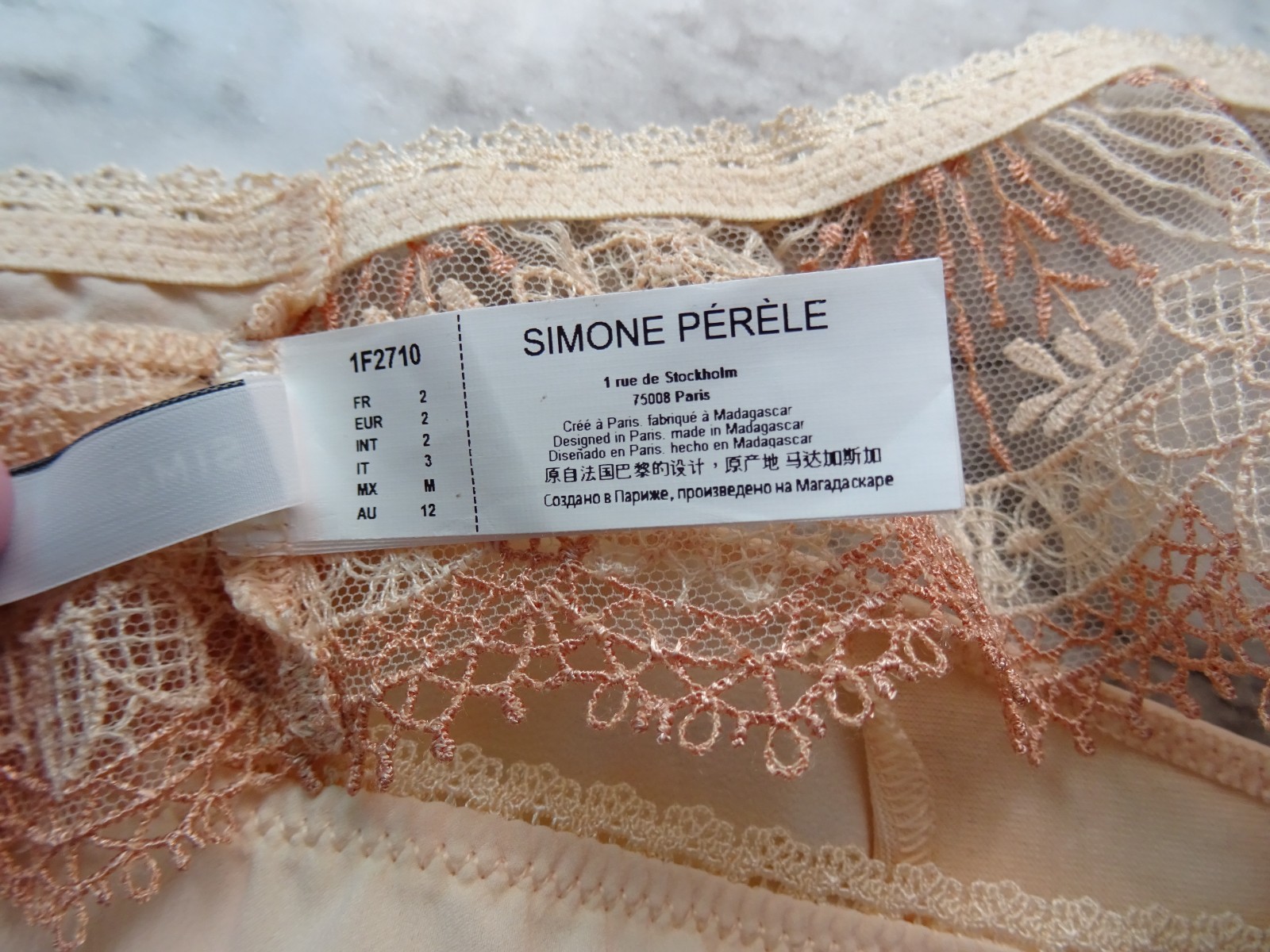 Simone Perele 1F2710# Lace Tanga 1-Pack Panties US Size 2
